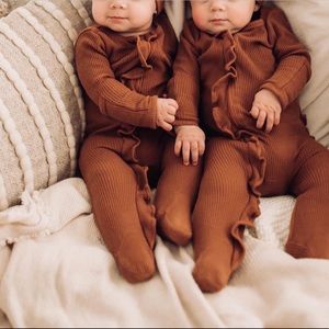 Spearmint waffle footie